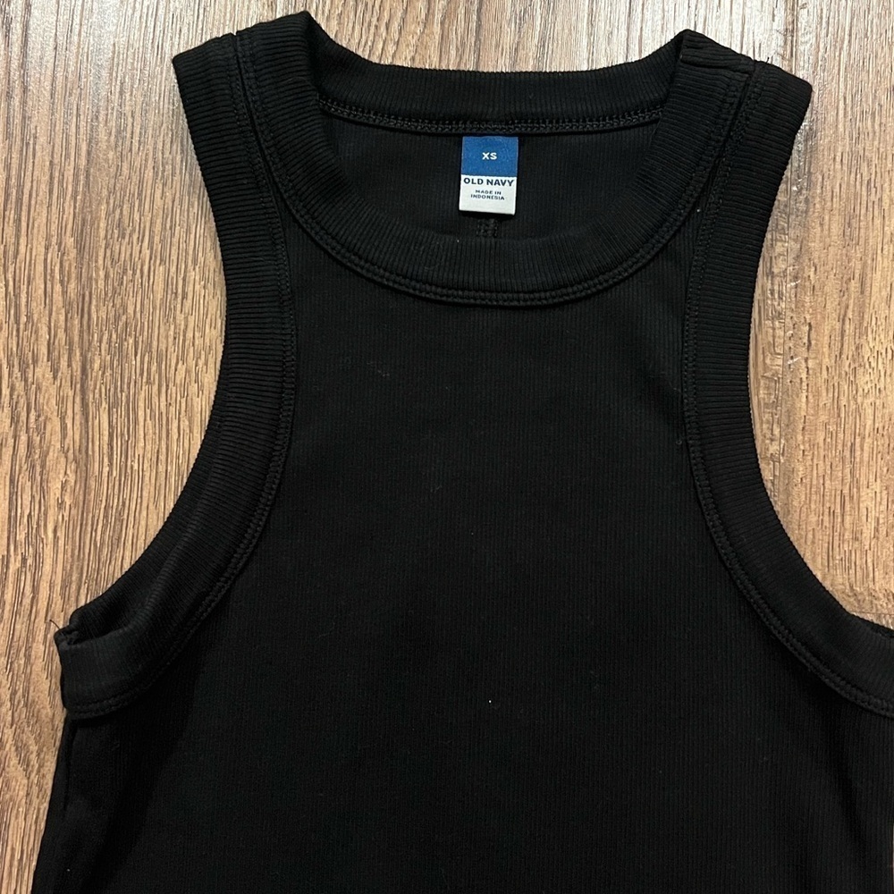Old Navy Ribbed Body con Tank Dress Black Size XS nwot midi - Picture 2 of 2